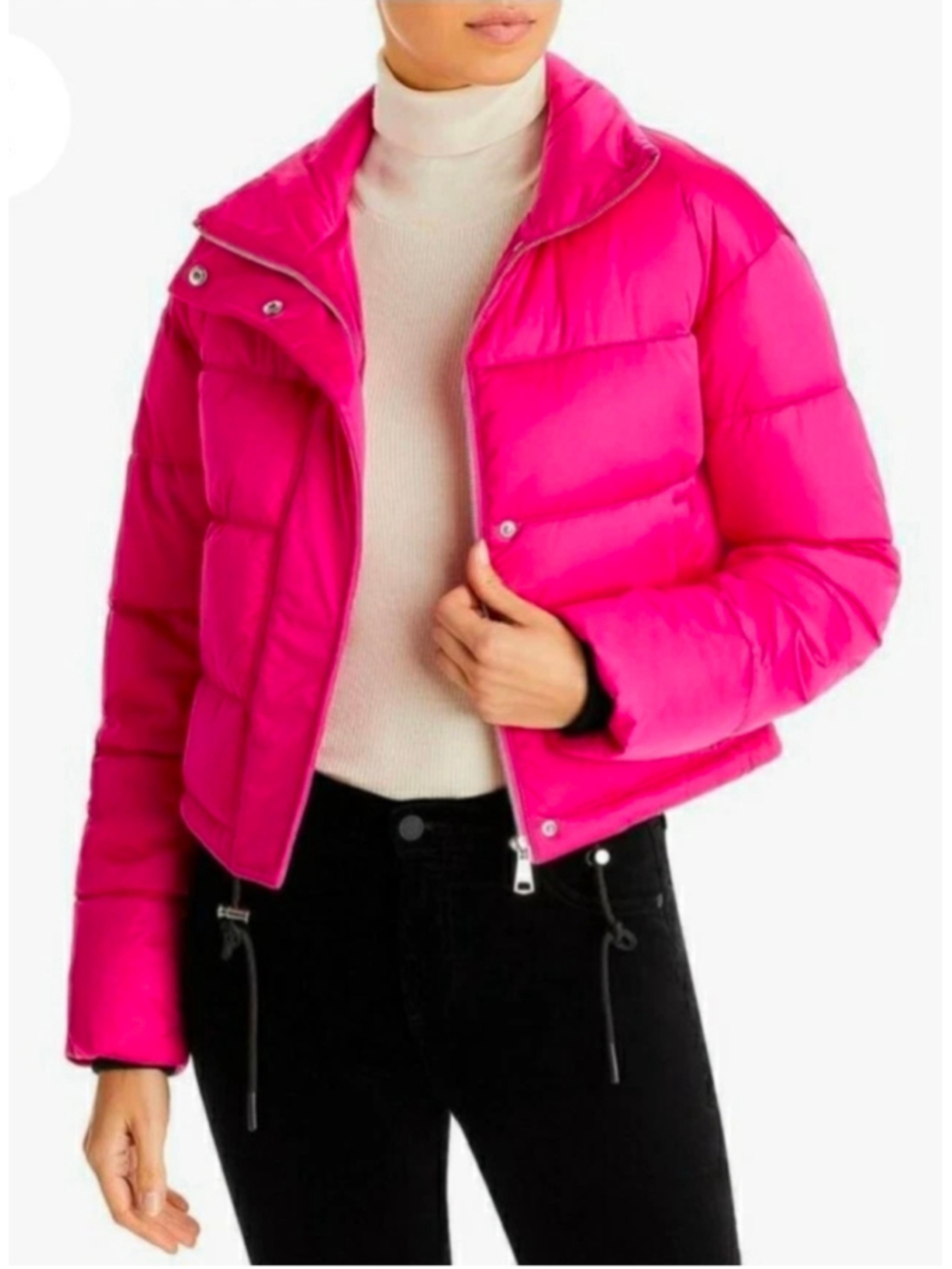 Women's AQUA Puffer Jacket, Size XS, Pink NWT